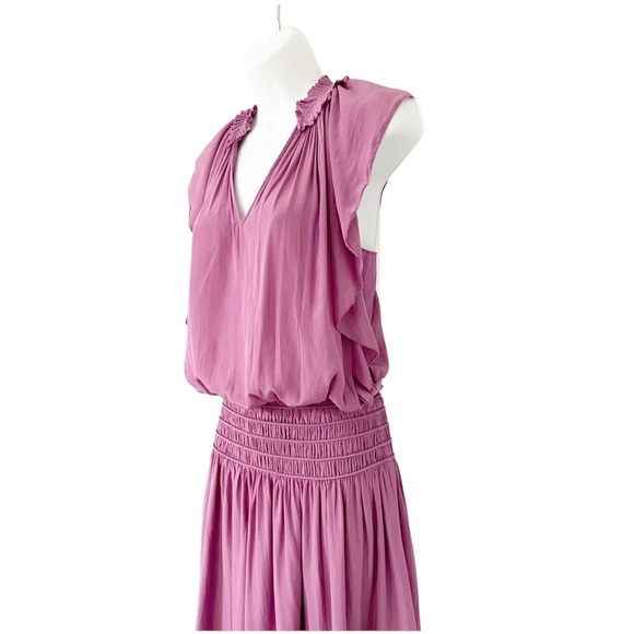 Ramy Brook Wren Flutter Sleeve Dress Mauve size XS - Picture 3 of 12